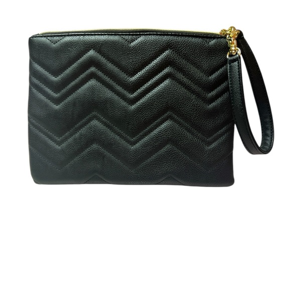 Betsey Johnson Handbags - Betsy Johnson Black Chevron Wristlet